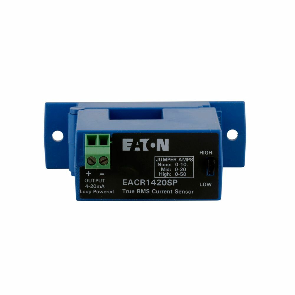 Eaton CurrentWatch Series Current Transducer, Current Sensor, UL94 V0 Flammability Rated Plastic enclosure, Measure up to 50A max AC, Screw Terminals, 24Vdc Current Loop input, 1% FS accuracy