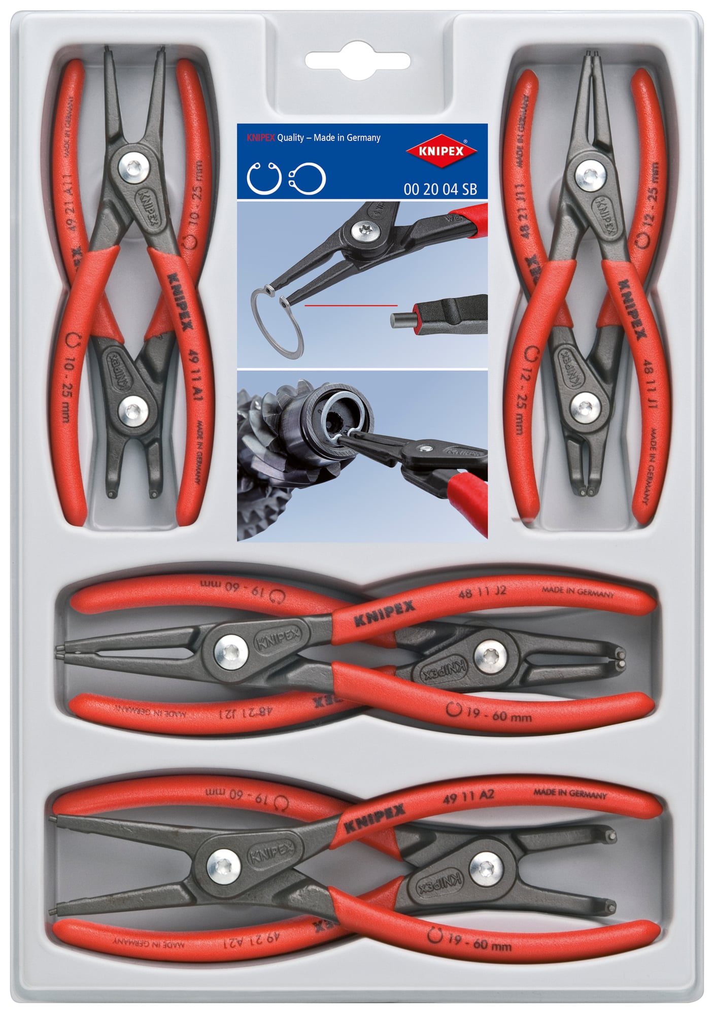 8 Pc Precision Snap Ring Pliers Set