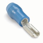 Nylon Insulated Female Disconnect, Length .75 Inches, .15 Width, Maximum Insulation .135, Tab Size .110x.020, Wire Range #16-#14 AWG, Color Blue, Copper, Tin Plated, On Mylar Tape, 1,000 Pack