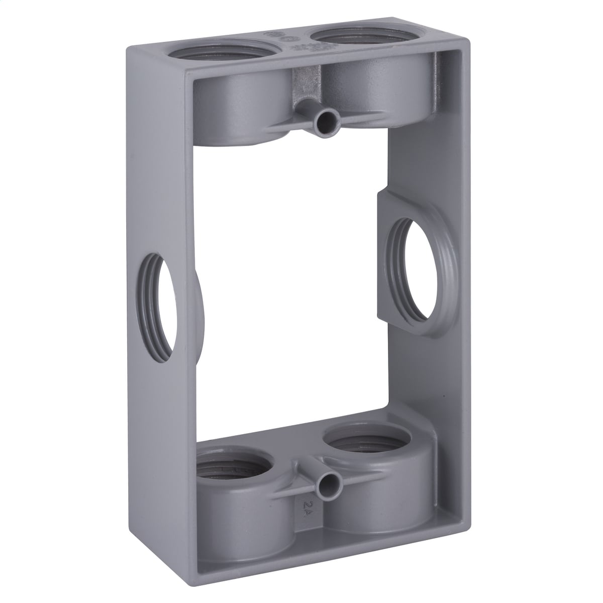 1-1/2 In. Deep Extension Adapters with Lugs - Six Threaded Outlets -5-1/4 In. x 3-1/2 In., (6) 3/4 In. Outlets