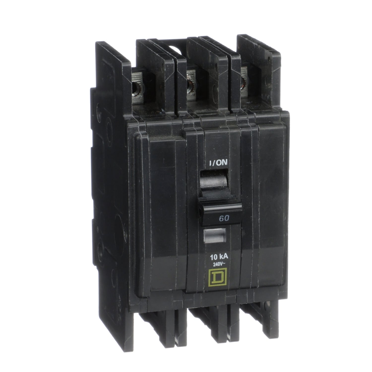 Mini circuit breaker, QOU, 60A, 3 pole, 240 VAC, 10kA, ring terminal