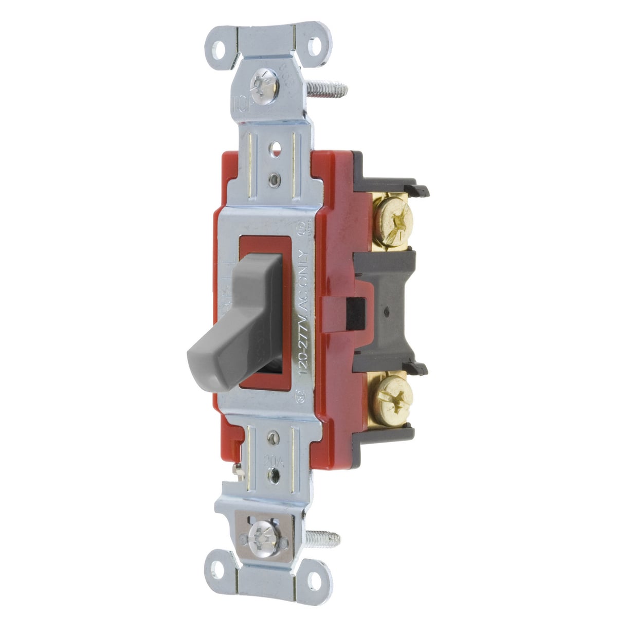 Switches and Lighting Controls, Hubbell- PRO Series, Toggle Switches, General Purpose AC, Four Way, 20A 120/277V AC, Back and Side Wired, Gray