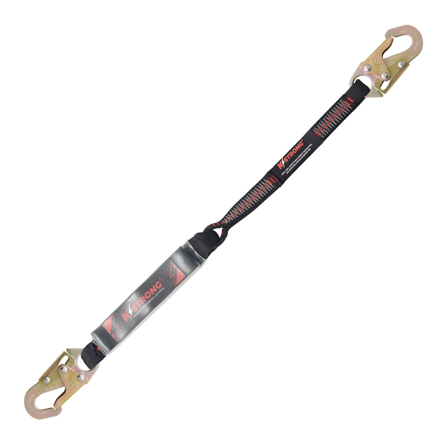 6 ft. Clear Pack Design Shock Absorbing Lanyard with Snap Hooks (ANSI)