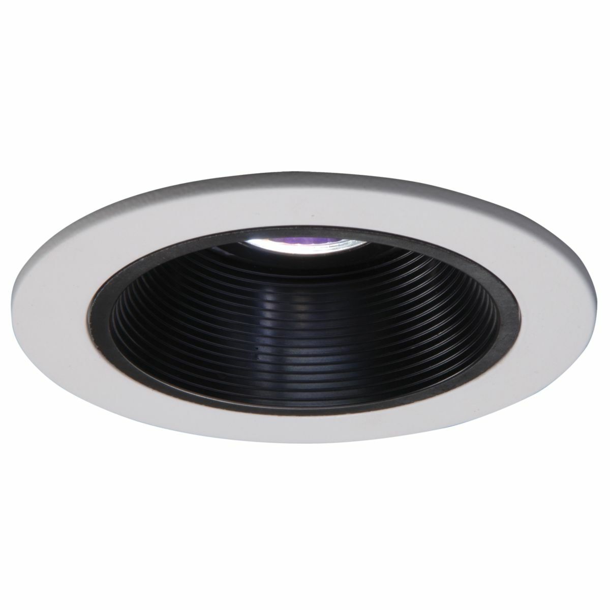 4" Trim Coilex Baffle White Trim with Black Baffle, MR16
