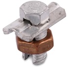 Type HPW Plated Split-Bolt Connector with Spacer and Washer made of Copper Alloy for Use on Copper, Aluminum, ACSR Conductors.  Conductor Range for Equal Main and Tap 2 Sol.-8 Sol.