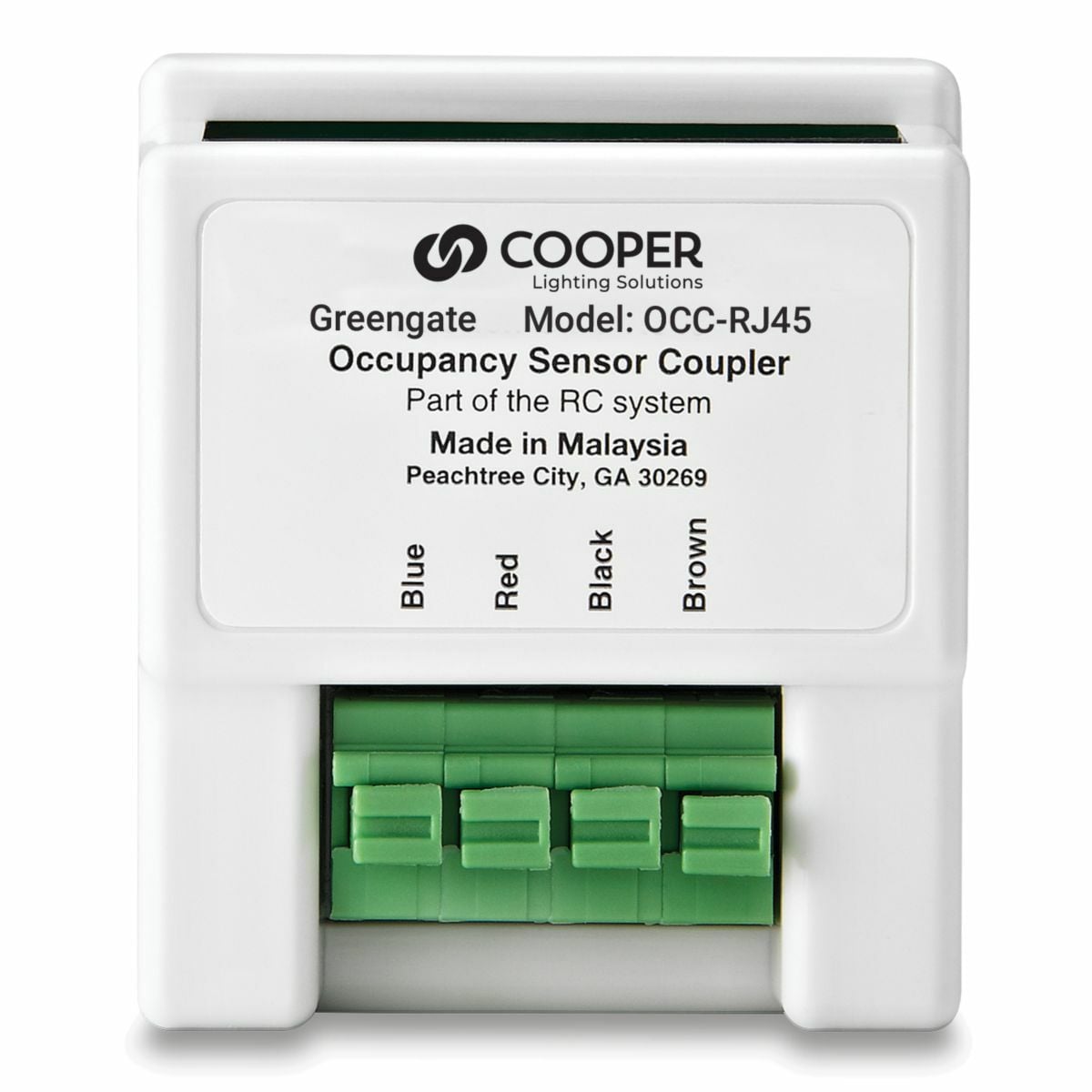 Low voltage occupancy sensor coupler for connection to Cat5 connectors
