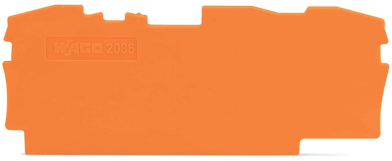 End and intermediate plate; 1 mm thick; orange