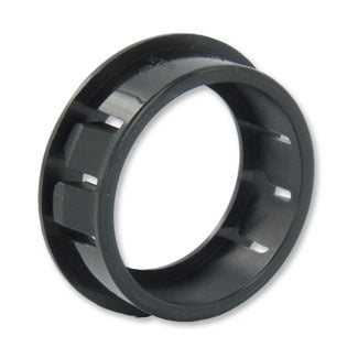 Plastic Wallplate Adapter, Snap In Grommet, Black