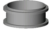 4 in PVC End Bell, Molded