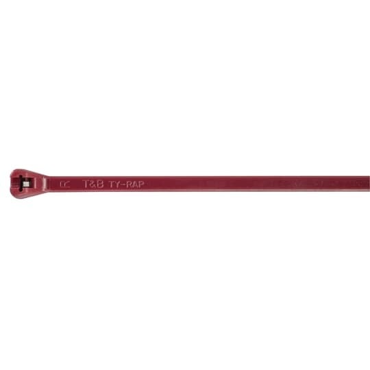 Fluoropolymer Cable Tie, Maroon Fluoropolymer ECTFE,  for up to 150 Degrees Celsius (302 F) for Applications Where Smoke Generation is a Concern, Length of 192mm (7.5 Inches), Width of 4.3mm (0.17 Inches), Thickness of 1.8mm (0.07 Inches), Tensile Strength Rating of 222 Newtons (50 Pounds)