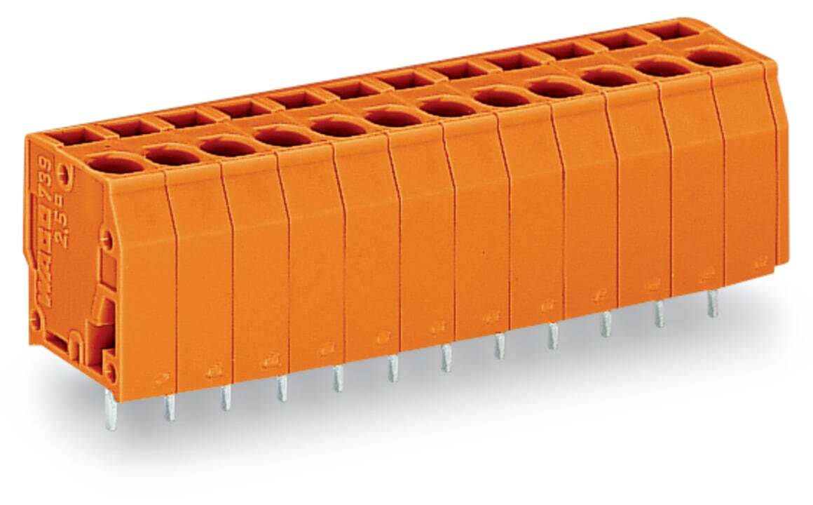 PCB terminal block; 2.5 mm; Pin spacing 5.08 mm; 24-pole; CAGE CLAMP; 2,50 mm; orange