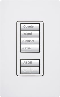 Lutron RadioRA 2 seeTouch Wall Mount Designer Keypad, 4 Scene with Raise/Lower - Biscuit