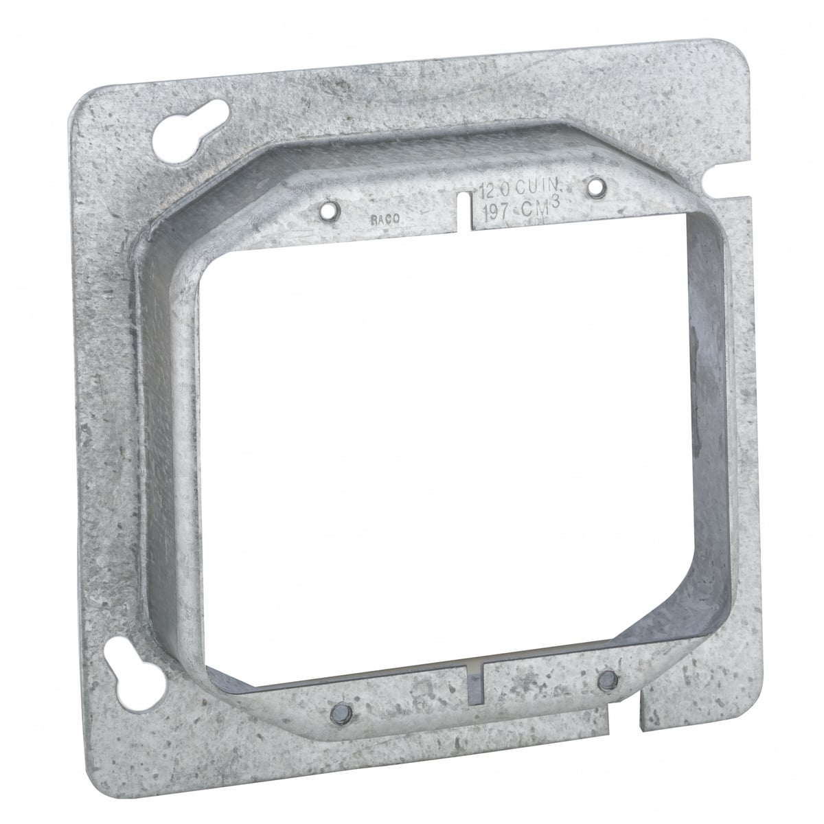 4-11/16 In. Square Two Device and Tile Covers, Raised 1 In.