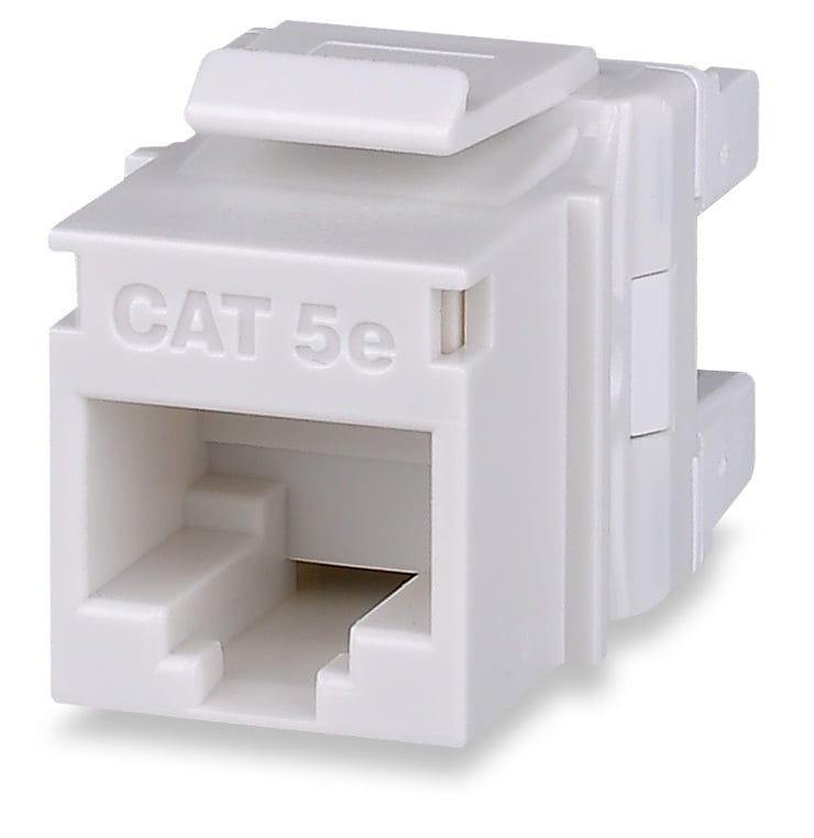 Cat 5e MT-Series Unscreened Keystone Jack, White