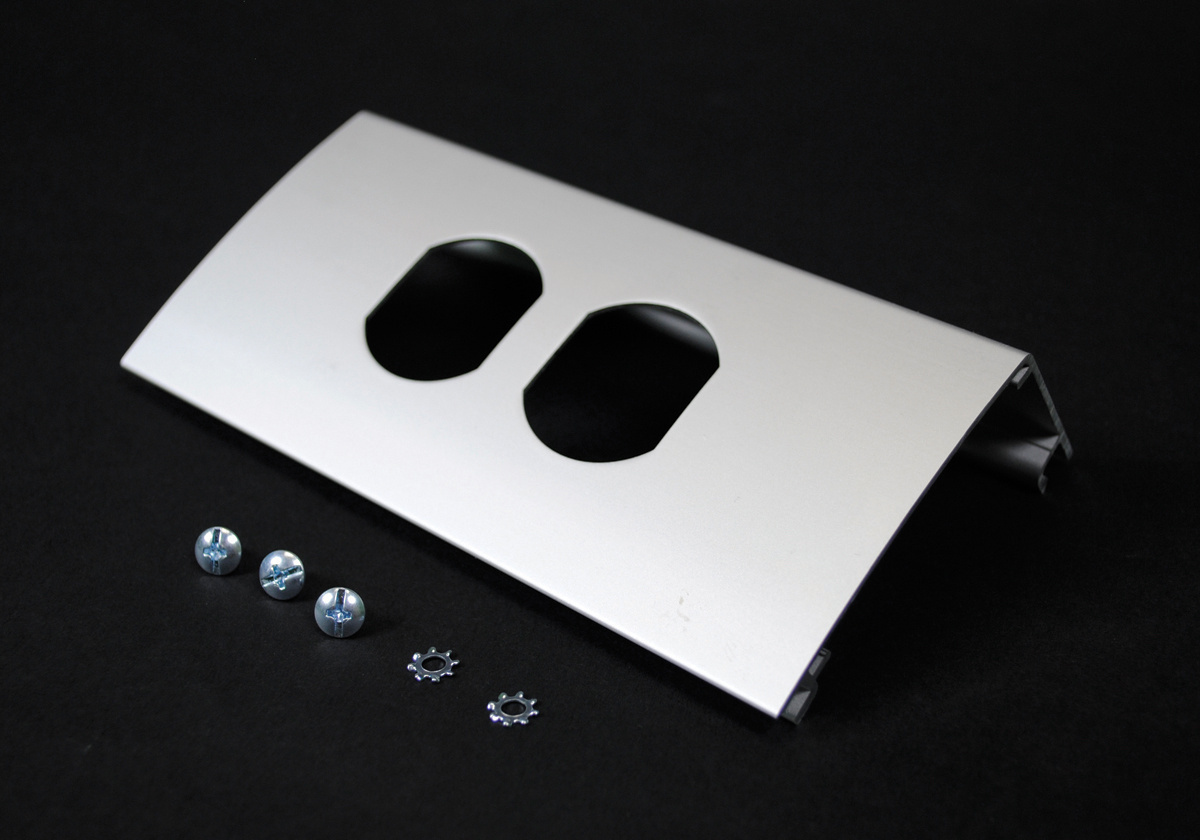 Duplex Device Plate Fitting; Aluminum