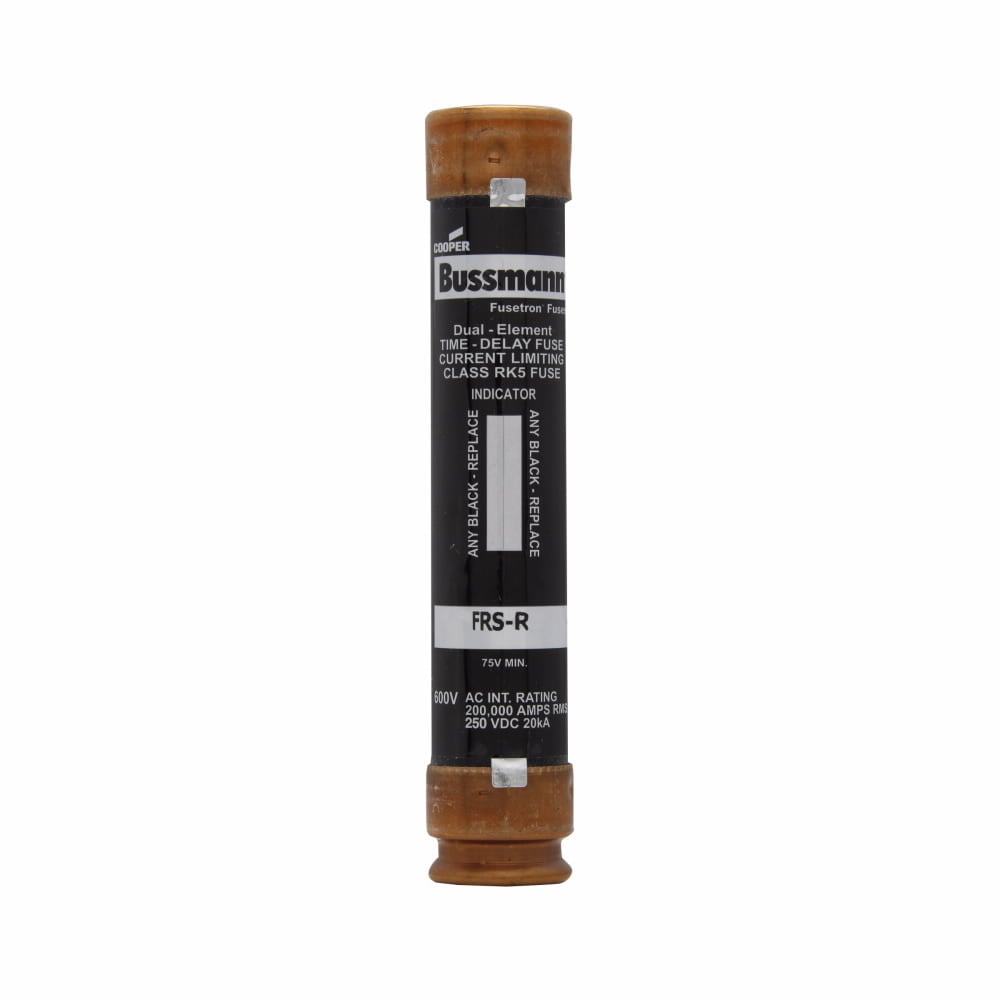 Eaton Bussmann series FRS-R fuse, 60 A, Dual, Class RK5, With Indicator, Ferrule end x ferrule end, 10 sec at 500%, 20 kAIC at 250 Vdc,200 kAIC at 600 V, Standard, 600 V, 250 Vdc