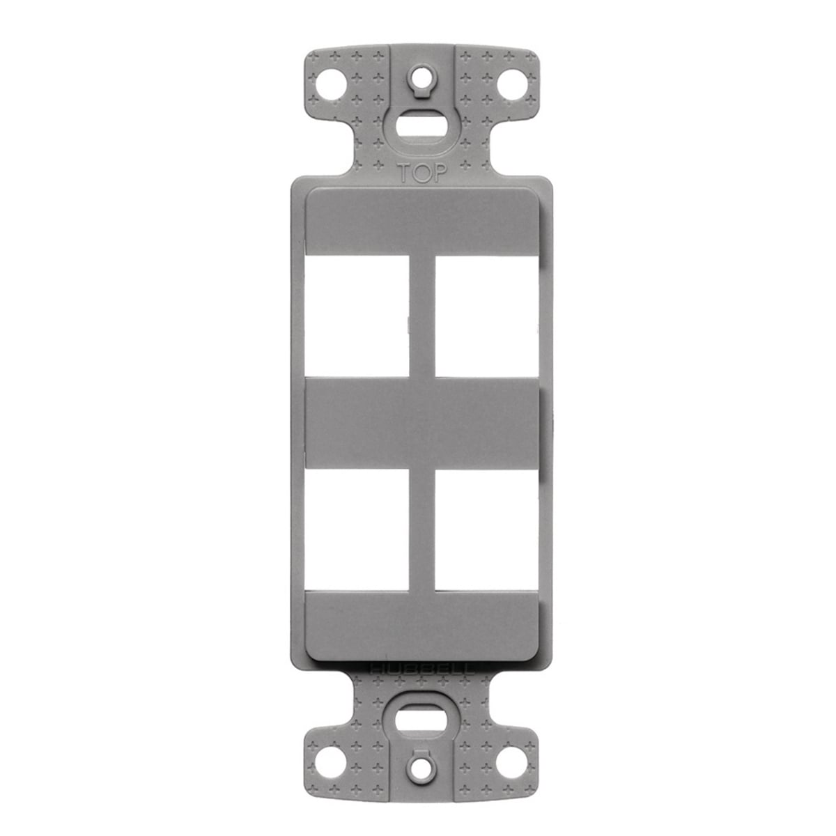 Plate, Decorator Frame, 4-Port, Gray
