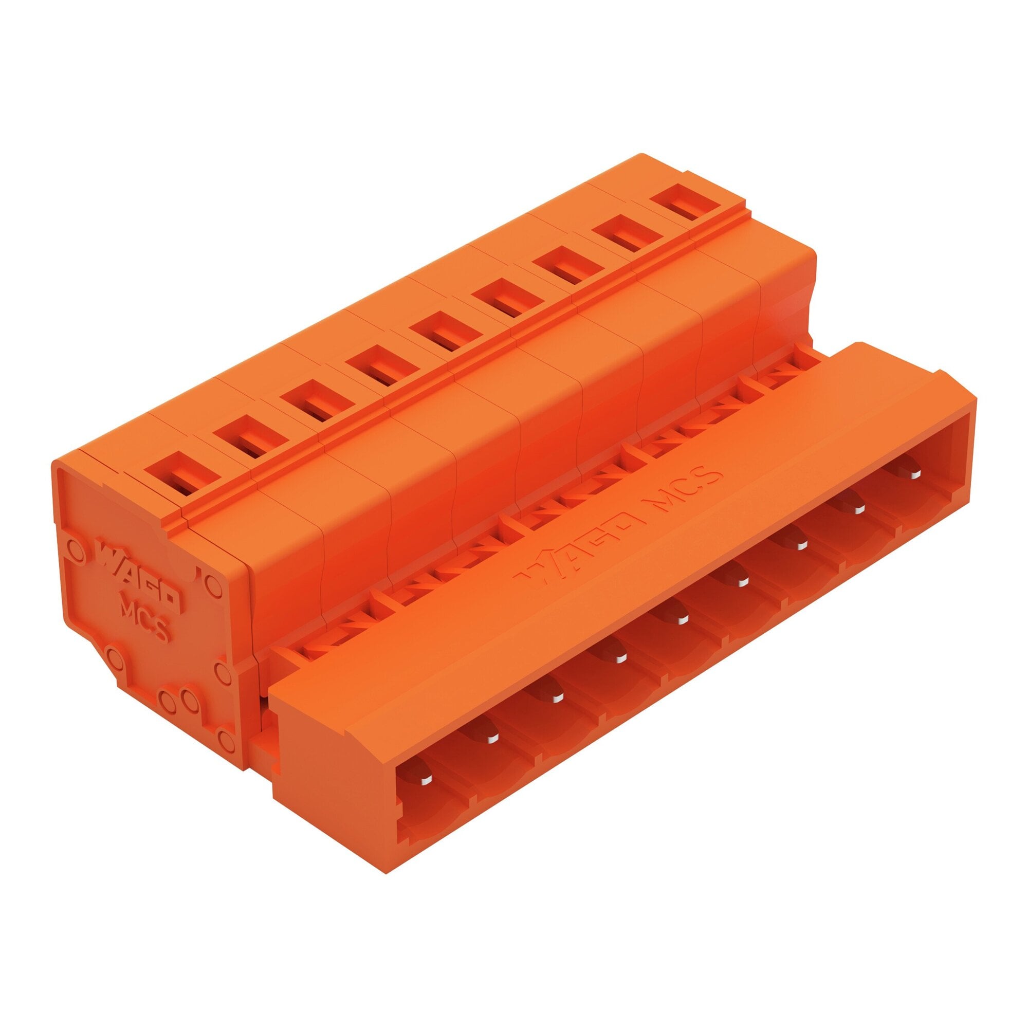 1-conductor male connector; CAGE CLAMP; 2.5 mm; Pin spacing 5.08 mm; 9-pole; 2,50 mm; orange