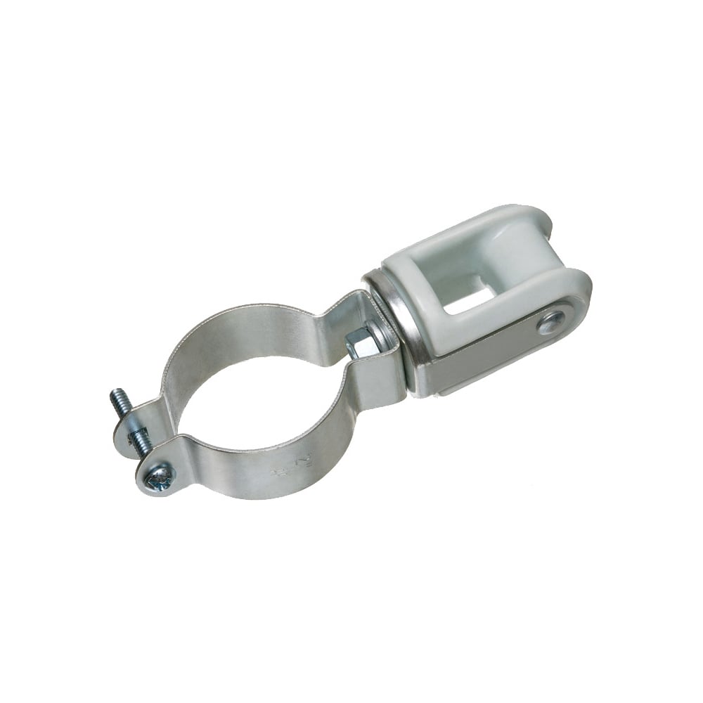 Porcelain Wire holder with solid rivet through head, fits 2" RIGID or 2" EMT pipe