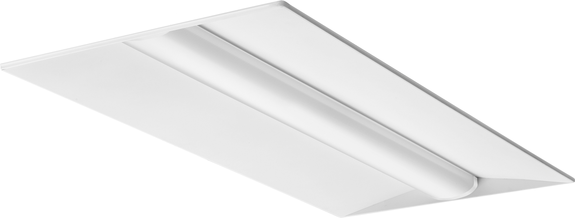 Volumetric Recessed Lighting 2x4 Relight, 4000 LM, curved, linear prismatic, 4000K, Dimmable