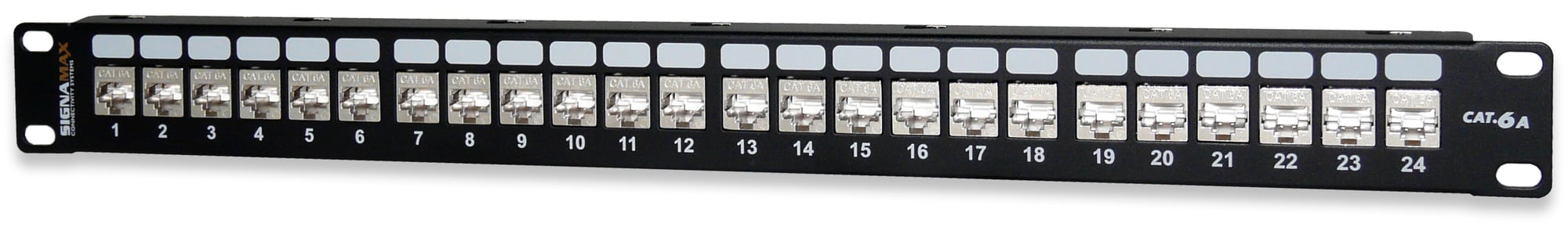24-Port Category 6 MT-Series Screened Patch Panel, 1 RMU