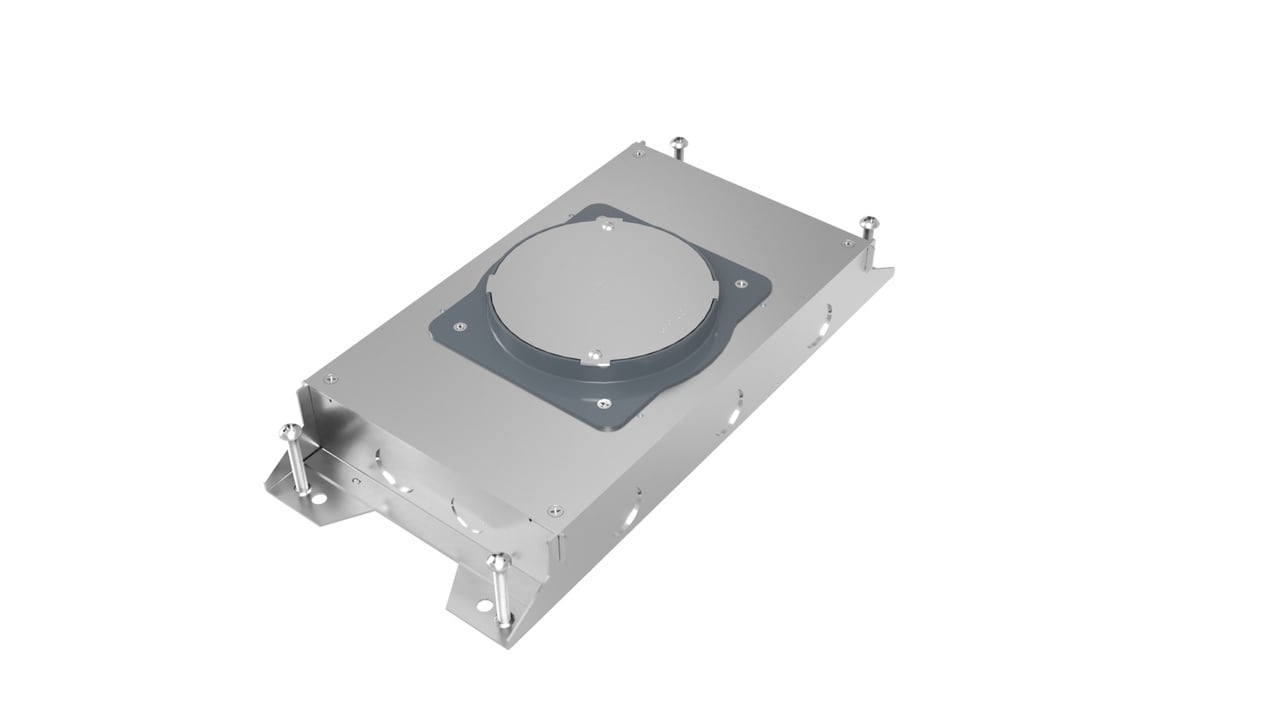 RFBA 2-Gang Round Cover Floor Box, 2.5 Inch