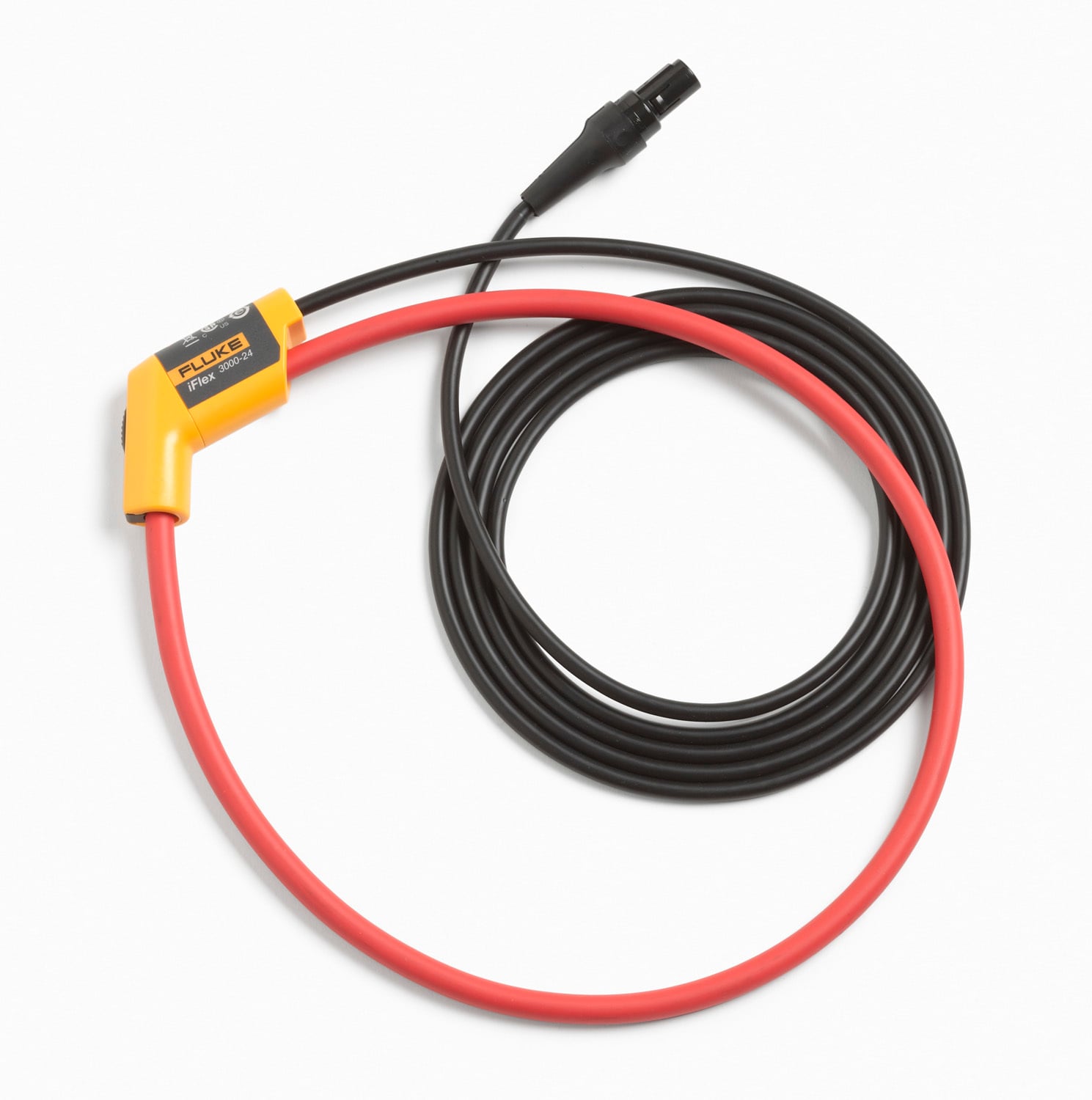 Fluke 24 inch iFlex flexible current probes expand the measurement range to 3000A AC while providing the ultimate measurement flexibility. The iFlex probes connect directly to the energy logger, displaying current measurements without error prone scaling factors. The 1.8 m (6 ft) cord allows separation between the measurement location and the energy logger making it easier to view the display.