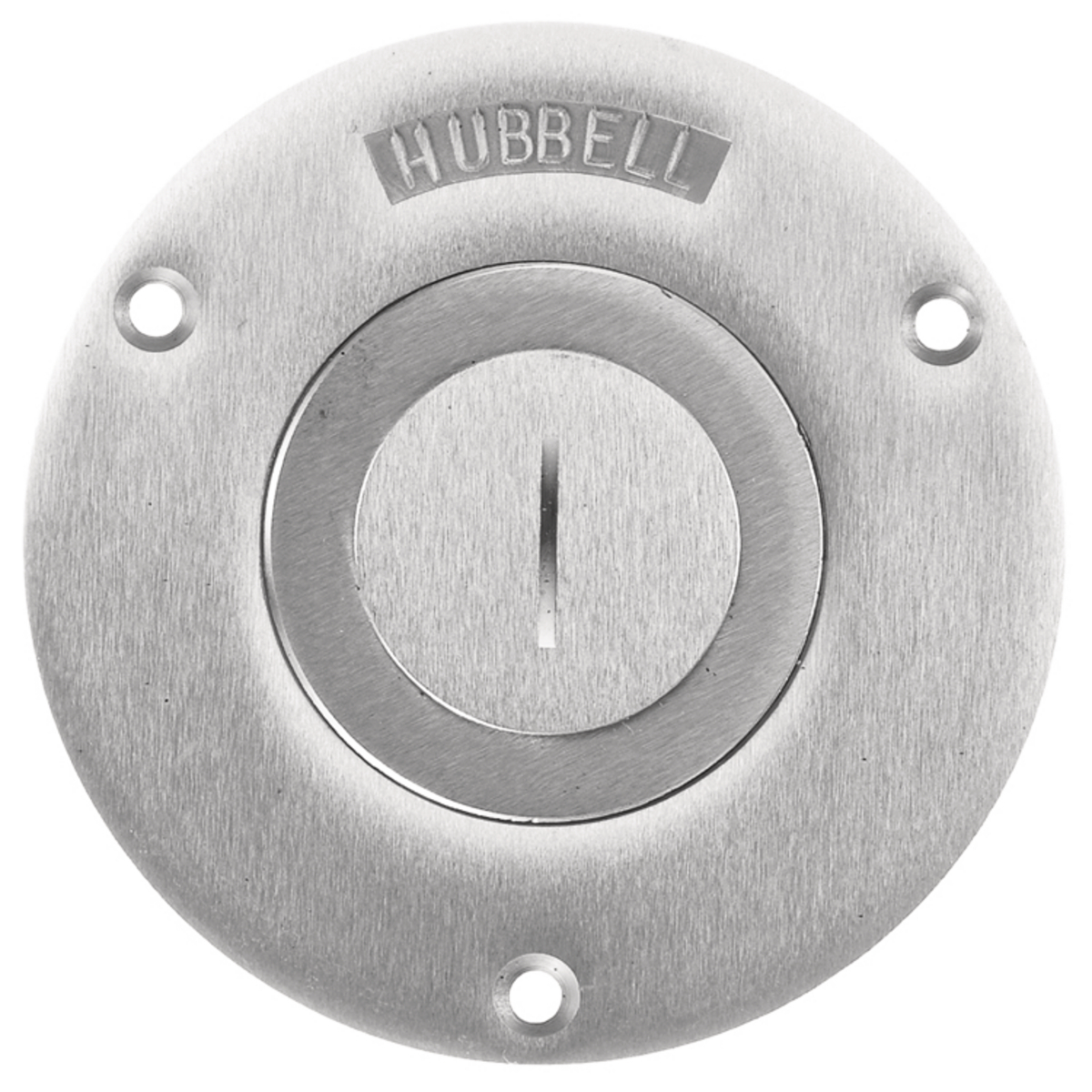 Flush Concrete Floor Box Series, 1-Gang Cover, Round, Combination 2-1/8"X 1" Threaded Opening, Aluminum