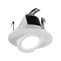 DLR4-R Series 4 in. White LED Recessed Retrofit Adjustable Retractable Downlight, 4000K