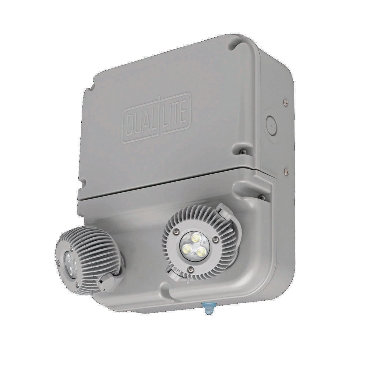 Dynamo Series, Battery Runtime: 90 min, Battery Type: Lithium Iron Phosphate, Color: Gray, Number of Lamps: 2, Lamp Type: LED, Voltage Rating: 120-277 VAC, Wattage: 12 W, Options: NEMA 4X/IP66 Rated and 6 Watt LED lamps.