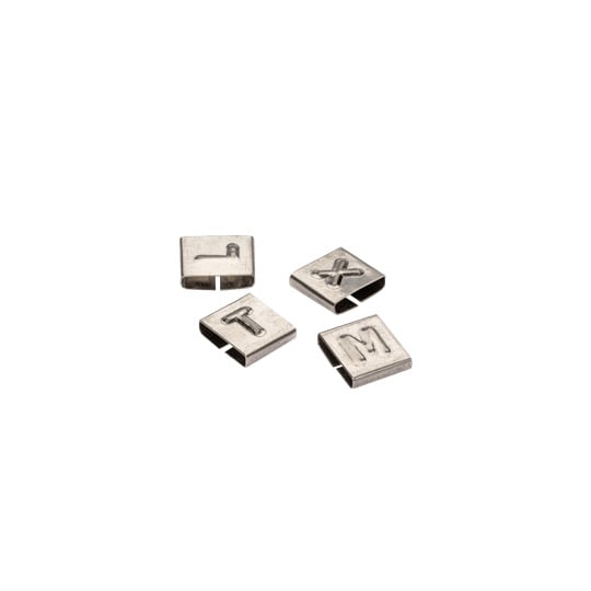 316 Stainless Steel Cable Tie Identification Tag, Length of 11.30mm (0.445 Inches), Width of 9.52mm (0.375 Inches), Symbol: the Letter B