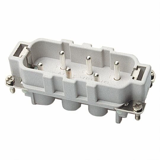 Male screw terminal insert. For use with C series, 6 contacts with ground (1-6).