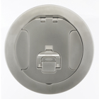 Fire Rated Poke Throughs, Recessed 6" Series, Cover Assembly, Satin Nickel Plated Finish