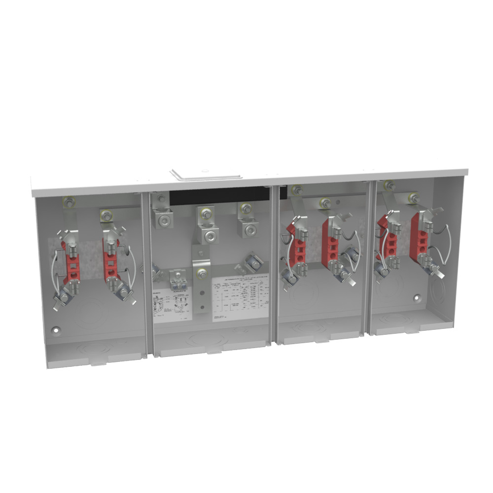 U1253-X-QG-KK-K3 4 Term, Ringless, Large Closing Plate, Quadplex Ground, Horn Bypass, 3 Position, Single Connector, 4-600 kcmil