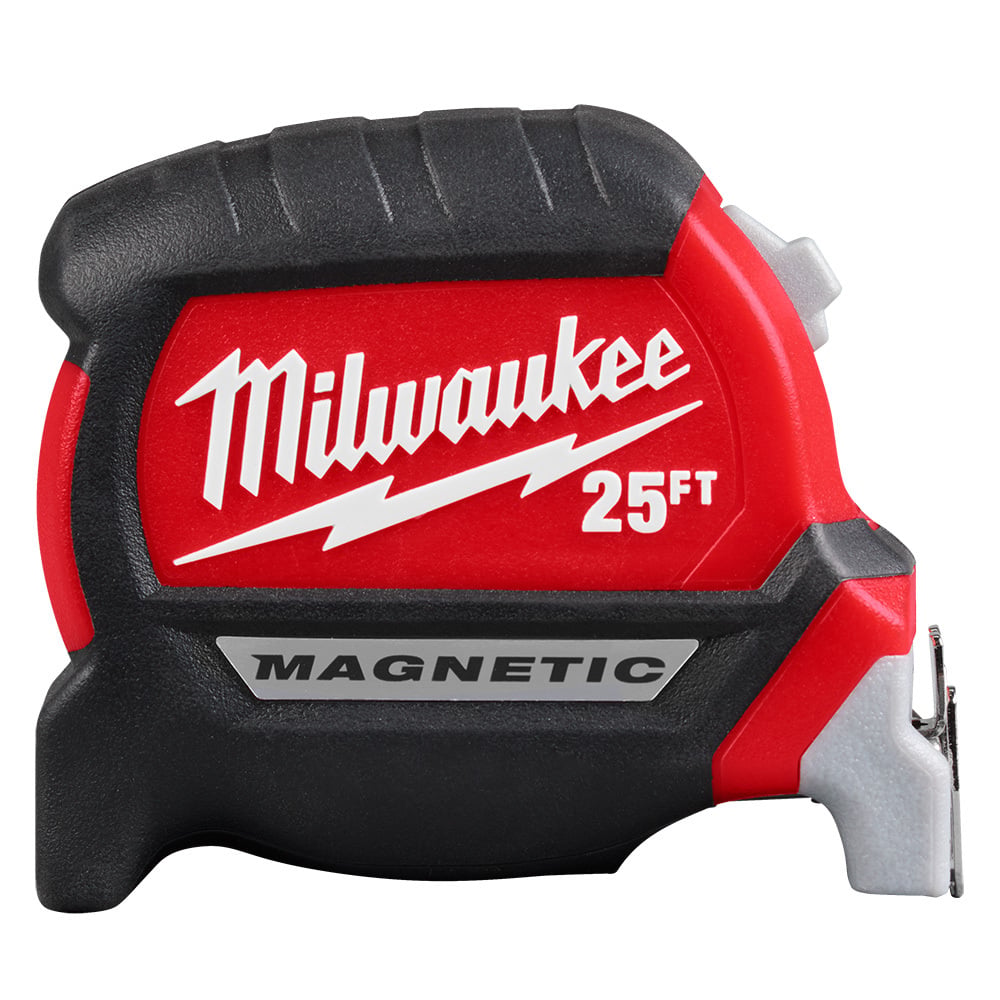 25ft Electrician's Compact Wide Blade Magnetic Tape Measure