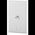 1-Port Plastic F-Type Wall- Mount Plate, White