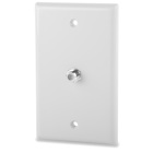 1-Port Plastic F-Type Wall- Mount Plate, White