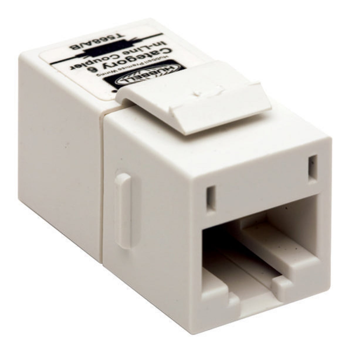 Snap-Fit, Inline Coupler, Cat6, Slim, White