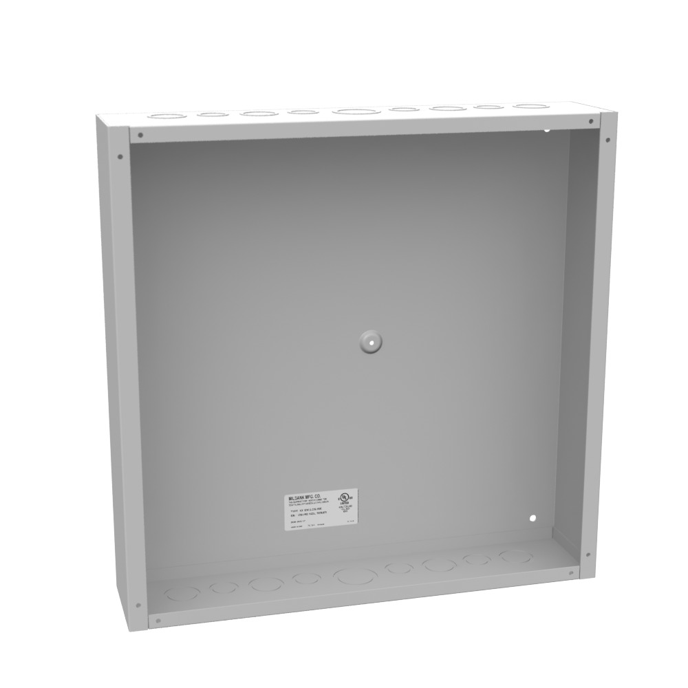18x4x18 Screw Cover Type 1 UL Listed Steel Knockouts ANSI 61 Gray Cover with Teardrop Slots Mounting Holes in back
