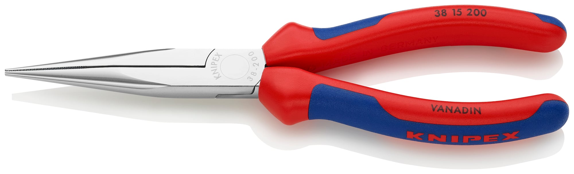 Long Nose Pliers without Cutter, 8 in., Multi-Component