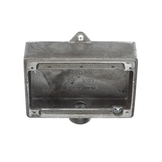 Three Gang FS Box, Cubic Inches 26.0, Length 4-3/8 Inches, Width 6-1/2 Inches, Depth 1-7/8 Inches, Hub Size 3/4 Inch, Aluminum, 3 Lugs