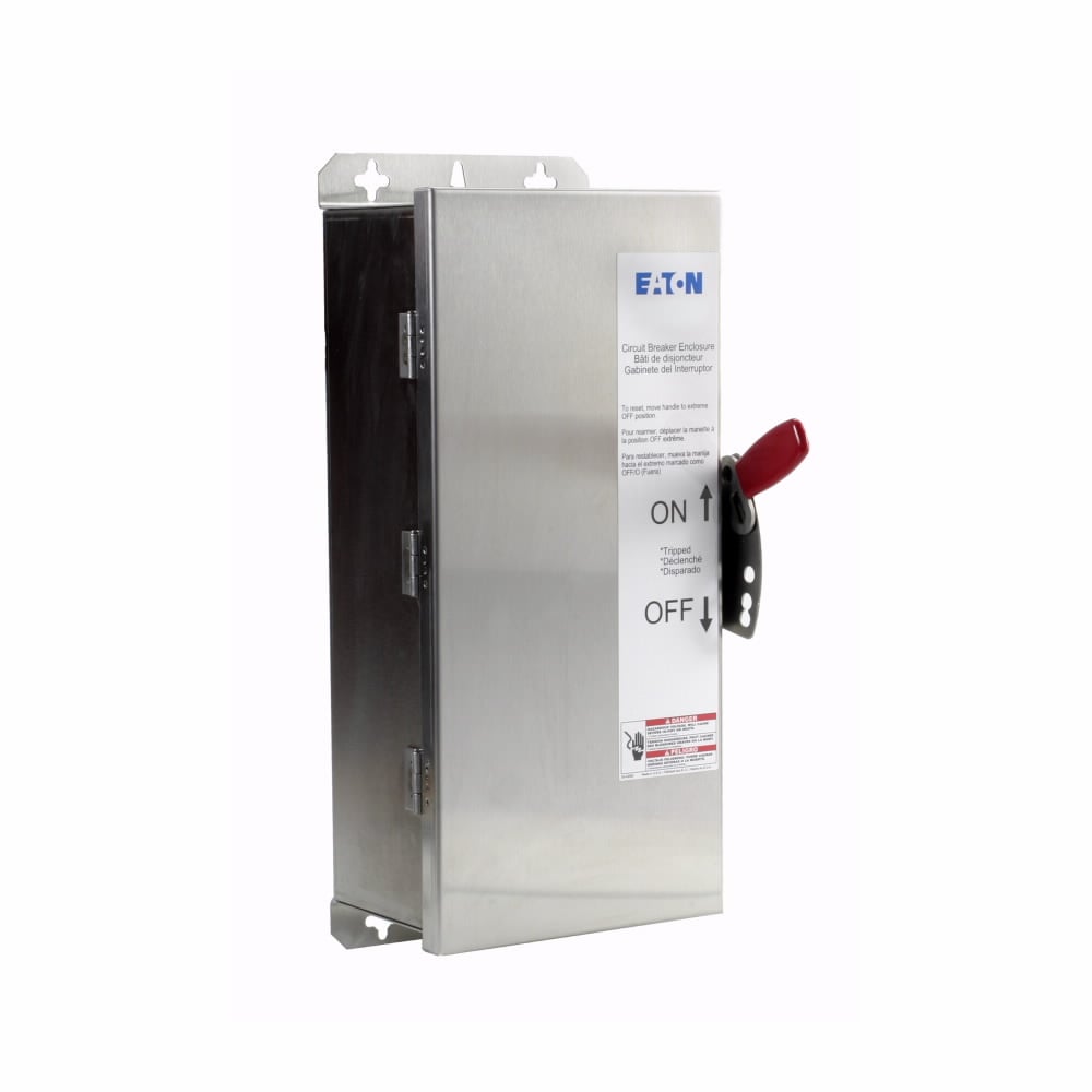 Eaton NEMA 4/4X, 5 circuit breaker enclosure, Stainless steel, Series C, NEMA 4/4X and 5, EHD, FD, FDB, HFD, 15-100 A, Surface