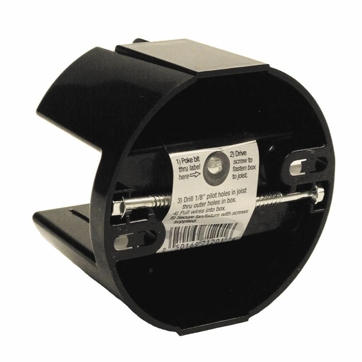 SADDLE BOX 4 In. Round Ceiling Fan and Fixture Box - ForNonmetallicSheathed Cable or Conduit 24pk