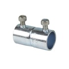 Set Screw Coupling, Concrete Tight, Conduit Size 3-1/2 Inches, Material Zinc Plated Steel, For use with EMT Conduit