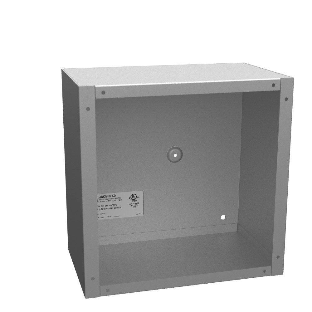 10x6x10 Screw Cover Type 1 UL Listed Steel No Knockouts No Paint Cover wit Teardrop Slots Mounting Holes in Back