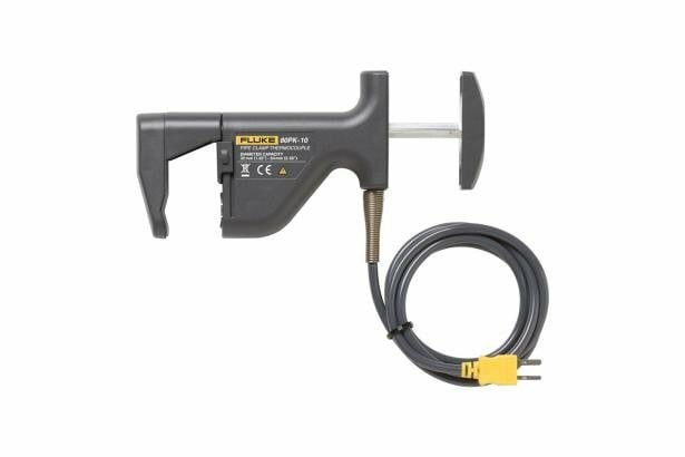 Pipe Clamp Temperature Probe. Type K, extra large thermocouple clamps securely to larger pipes for fast temperature and superheat measurement.