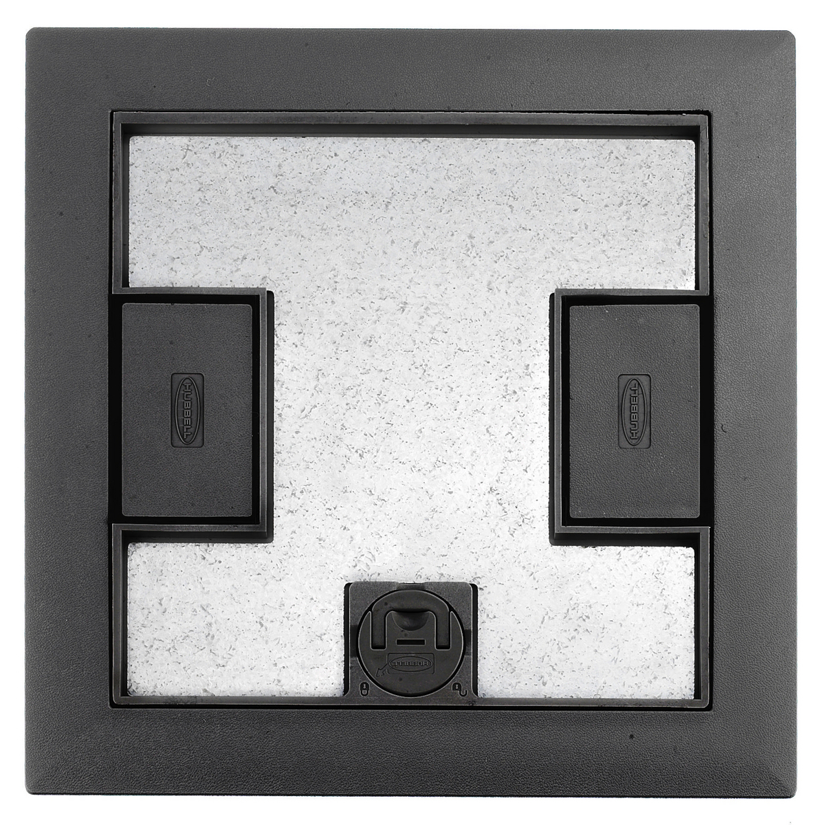 Floor Boxes, Large Capacity Floor Box Series, Reinforced Non-Metallic Cover, For Carpeted Applications, Black