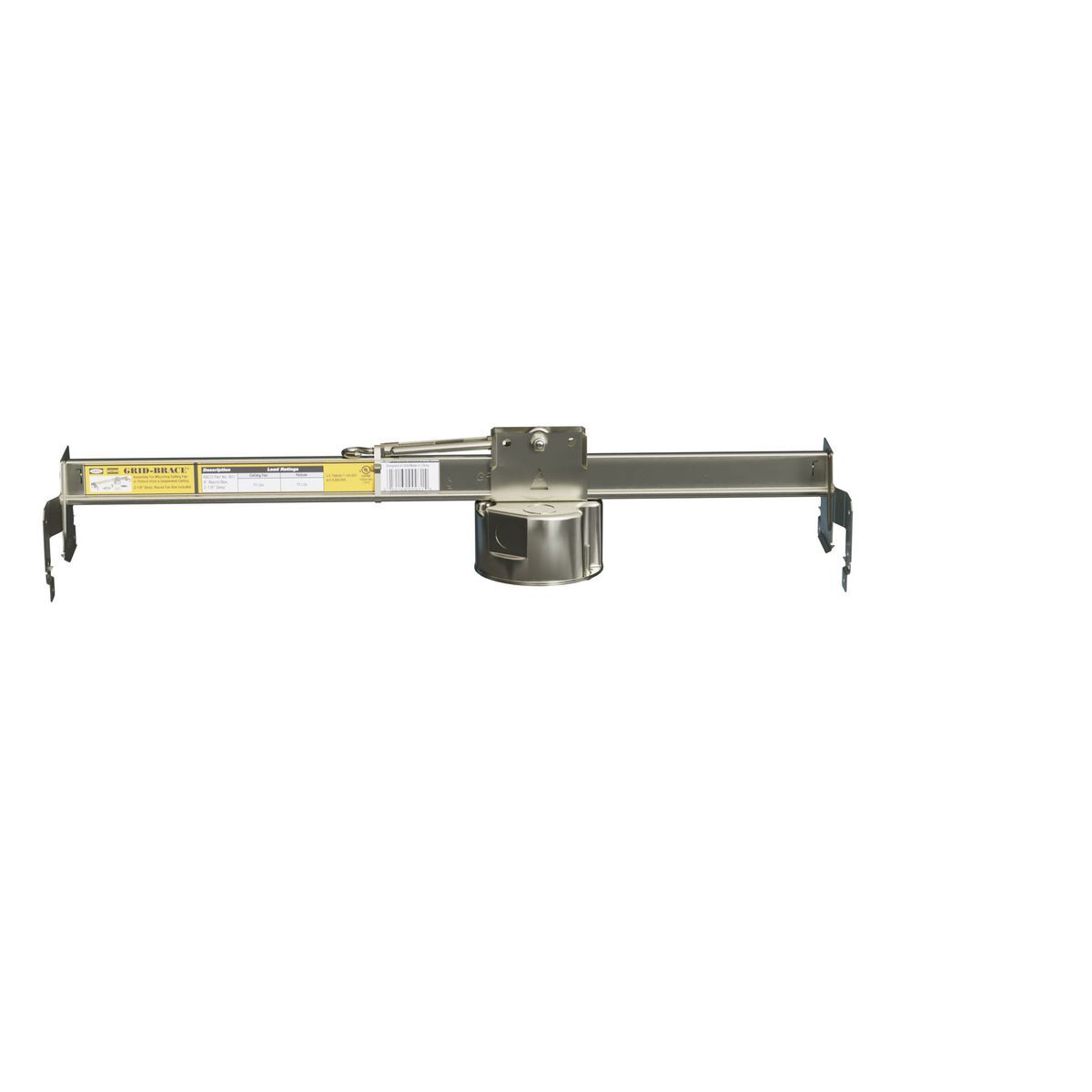 GRID-BRACE For Suspended Ceilings, 2-1/8 In. Deep Box, CeilingFanSupport for Suspended Ceilings