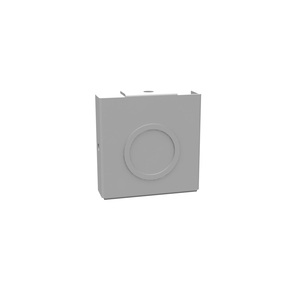 Wireway End Type 1 2x2 Screw Cover ANSI 61 Gray Steel Knockouts