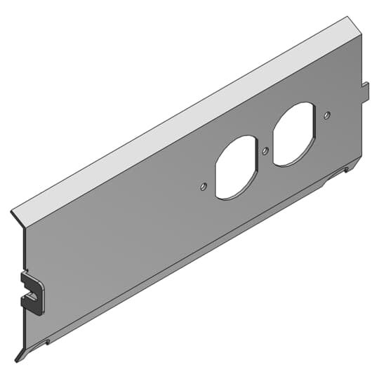 Data Panel Cover, Single Duplex Receptacle, Galvanized Steel, For AFM-6 Access Floor Delivery Module